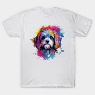 Shih Tzu with a splash of color T-Shirt